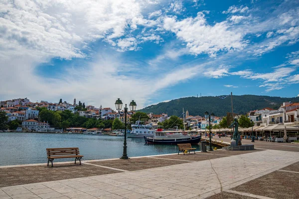 Beautiful Summer View Port Skiathos Island Sporades Greece — ストック写真