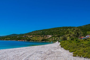 The famous beach of Agios Dimitrios in Alonissos island, Sporades, Greece