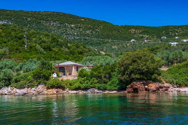 Famosa Spiaggia Agios Dimitrios Nell Isola Alonissos Sporadi Grecia — Foto Stock