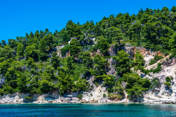 Amazing View Spartines Beach Boating Alonissos Island Sporades Greece —  Fotos de Stock