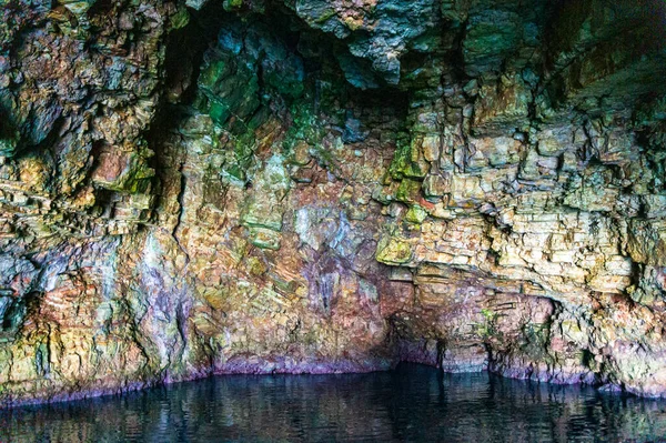 Boat Trip View Famous Caves Votsi Beach Alonnisos Island Unique — ストック写真