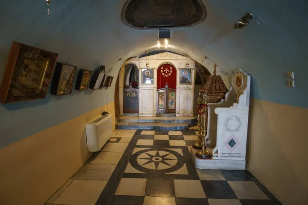 Interior View Panagia Megalochari Church Virgin Mary Tinos Island Patron — Foto de Stock