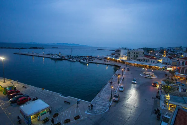 Urban View Chora City Tinos Island Port Tinos Cyclades Greece — стокове фото