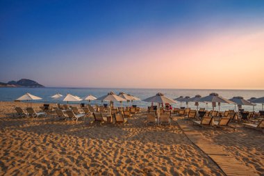 he famous Romanos Beach located near Romanos coastal village and close to the famous Luxury Resort Costa Navarino, a top tourist destination in Messenia Peloponnese, Greece