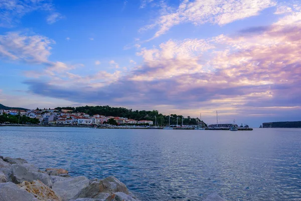 Urban View Beautiful Seaside City Pylos Located Western Messenia Peloponnese — ストック写真