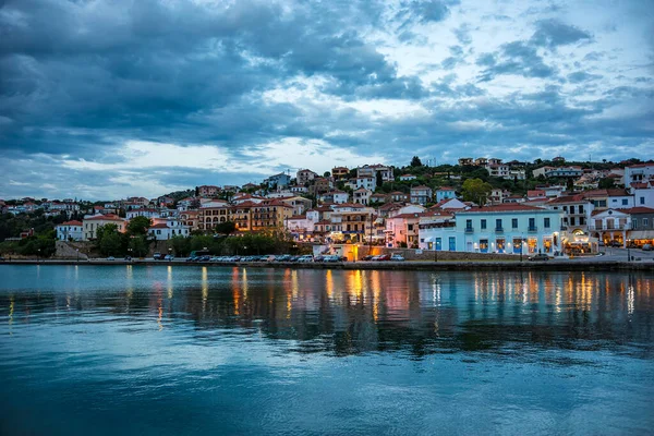 Urban View Beautiful Seaside City Pylos Located Western Messenia Peloponnese — Fotografia de Stock