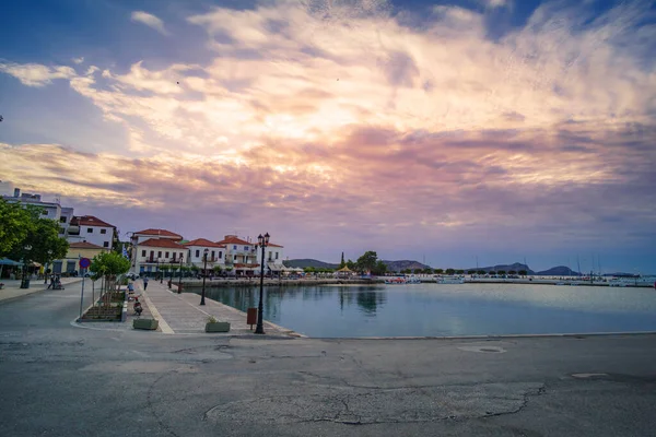 Urban View Beautiful Seaside City Pylos Located Western Messenia Peloponnese — Foto de Stock