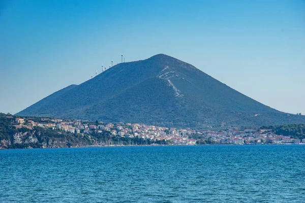 Beautiful Seaside View Navarino Bay Gialova Town Pilos City Messenia — Foto de Stock
