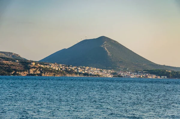 Beautiful Seaside View Navarino Bay Gialova Town Pilos City Messenia — Foto de Stock