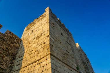 Inside the Archaeological site of Methoni Castle. Built by the Venetians in the early 13th century, it is the biggest and largest in Mediterranean, Europe.