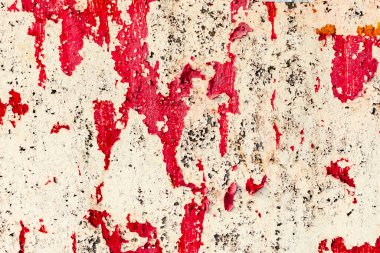 Doku, duvar, beton, arka plan olarak kullanılabilir. Çizik ve çatlaklarla dolu bir duvar parçası.