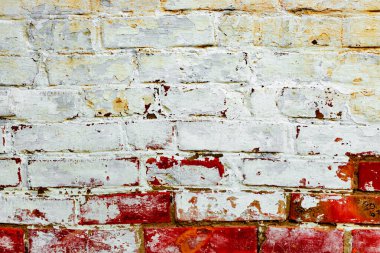 Doku, tuğla, duvar, arka plan olarak kullanılabilir. Çizik ve çatlaklarla tuğla dokusu