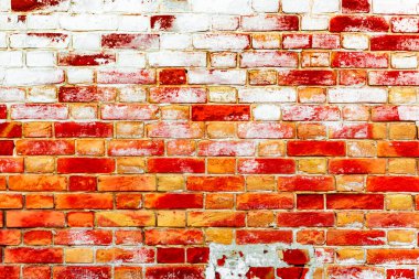 Doku, tuğla, duvar, arka plan olarak kullanılabilir. Çizik ve çatlaklarla tuğla dokusu