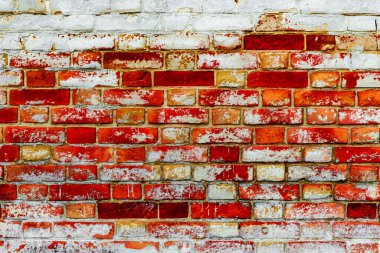 Doku, tuğla, duvar, arka plan olarak kullanılabilir. Çizik ve çatlaklarla tuğla dokusu