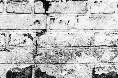 Doku, tuğla, duvar, arka plan olarak kullanılabilir. Çizik ve çatlaklarla tuğla dokusu