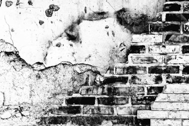 Doku, tuğla, duvar, arka plan olarak kullanılabilir. Çizik ve çatlaklarla tuğla dokusu