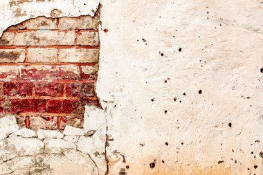 Doku, tuğla, duvar, arka plan olarak kullanılabilir. Çizik ve çatlaklarla tuğla dokusu