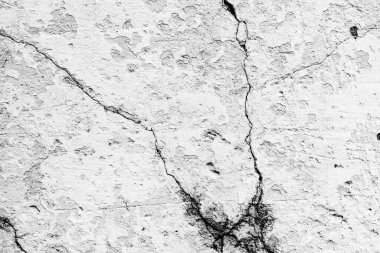 Doku, duvar, beton, arka plan olarak kullanılabilir. Çizik ve çatlaklarla dolu bir duvar parçası.