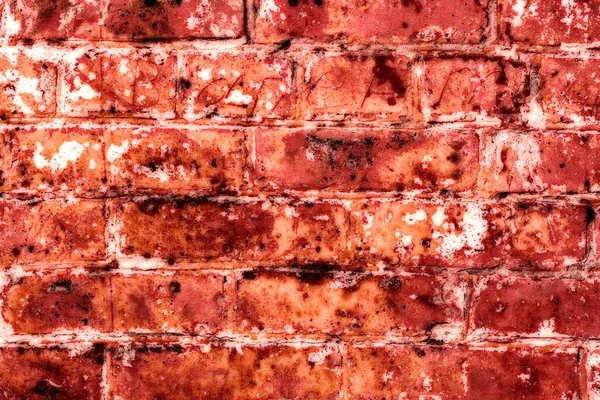 Texture Brick Wall Can Used Background Brick Texture Scratches Cracks — Stock Photo, Image