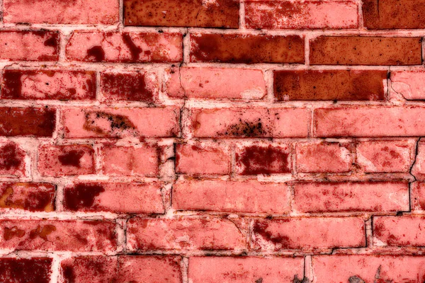 Texture Brick Wall Can Used Background Brick Texture Scratches Cracks — Stock Photo, Image