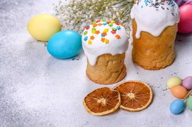 Mutlu Paskalya bayramları, masa yemeği, açık hava manzarası fotokopi, arka plan, köy yemekleri.