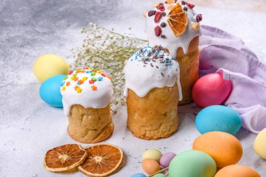 Mutlu Paskalya bayramları, masa yemeği, açık hava manzarası fotokopi, arka plan, köy yemekleri.