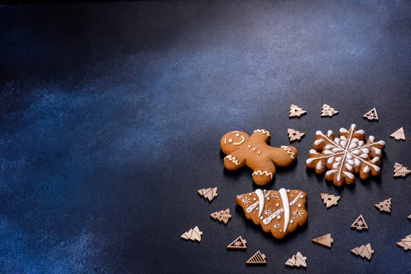 Christmas Gingerbread Delicious Gingerbread Cookies Honey Ginger Cinnamon — Stockfoto