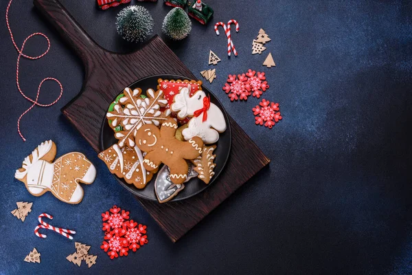 Pane Zenzero Natale Deliziosi Biscotti Allo Zenzero Con Miele Zenzero — Foto Stock