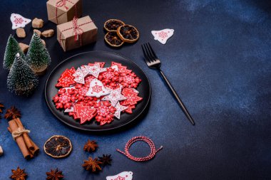 Christmas, New Year, DIY, holidays preparation and creativity concept. Getting ready to celebration