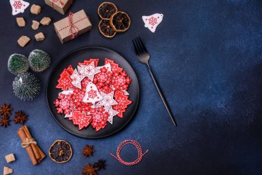 Christmas, New Year, DIY, holidays preparation and creativity concept. Getting ready to celebration