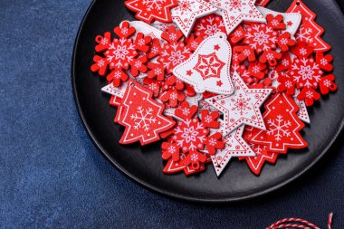 Christmas, New Year, DIY, holidays preparation and creativity concept. Getting ready to celebration