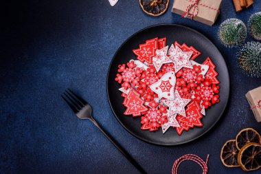 Christmas, New Year, DIY, holidays preparation and creativity concept. Getting ready to celebration