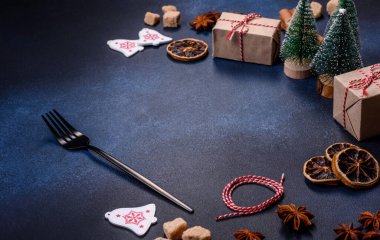 Christmas, New Year, DIY, holidays preparation and creativity concept. Getting ready to celebration