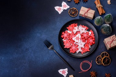 Christmas, New Year, DIY, holidays preparation and creativity concept. Getting ready to celebration