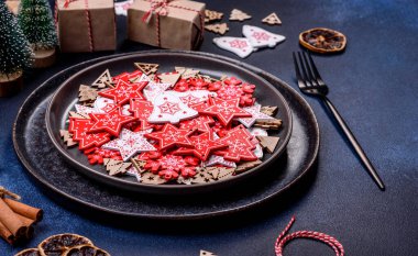 Christmas, New Year, DIY, holidays preparation and creativity concept. Getting ready to celebration