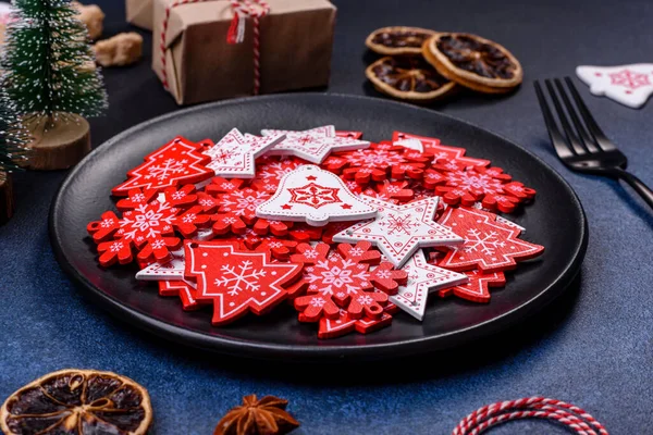 Christmas, New Year, DIY, holidays preparation and creativity concept. Getting ready to celebration