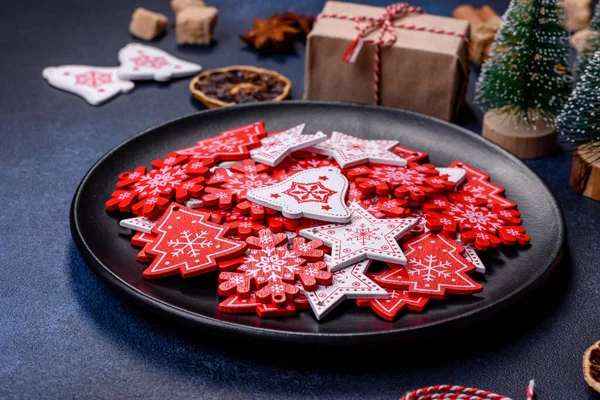 Christmas, New Year, DIY, holidays preparation and creativity concept. Getting ready to celebration