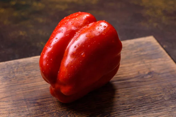 Pimenta Doce Vermelha Fresca Rasgada Colheita Outono Preparação Ingredientes Para — Fotografia de Stock