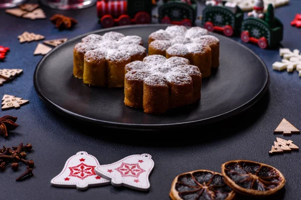 Vinho Quente Com Uma Fatia Laranja Com Canela Cravo Outras — Fotografia de Stock