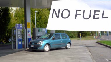 İngiltere, İngiltere, İngiltere, Londra Eylül 2021 - Petrol istasyonu Brexit 'e benzin verilmeden kapandı 