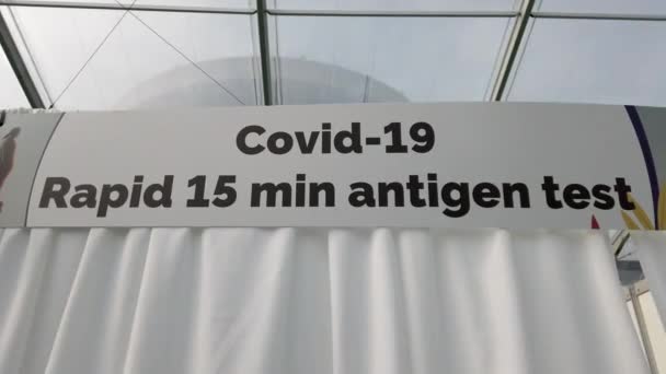 Європа Італія Мілан 2021 Ковід Швидкі Хвилин Тести Антиген Швидким — стокове відео