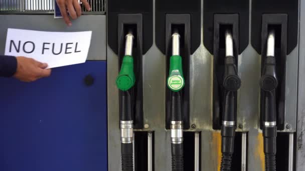 Ngiltere Ngiltere Ngiltere Londra Eylül 2021 Petrol Istasyonu Brexit Benzin — Stok video