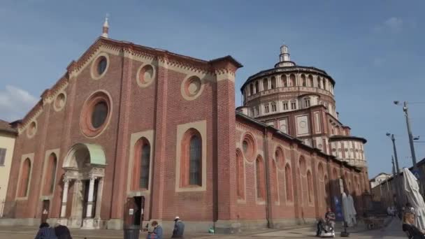 Vista Iglesia Ciudad Italia — Vídeos de Stock