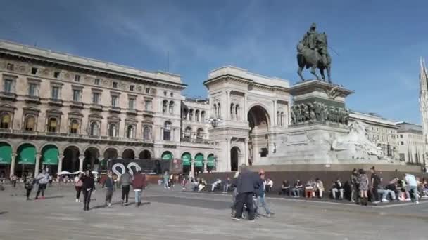 Europa Itália Milão Outubro 2021 Hyper Lapse Lapso Tempo Catedral — Vídeo de Stock