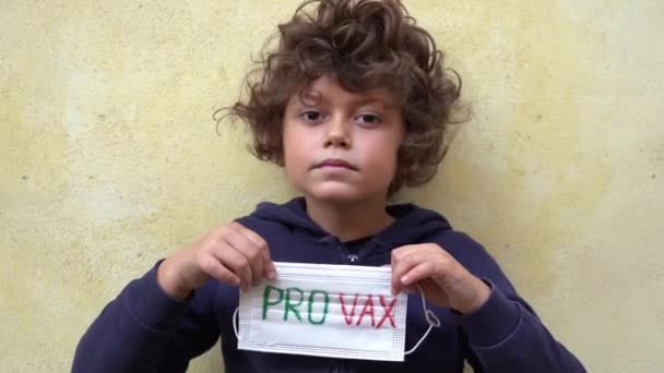 Avrupa Talya Aşılama Aşılama Kararı Vax Pro Vax Küçük Çocuklara — Stok video