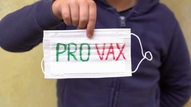 Avrupa Talya Aşılama Aşılama Kararı Vax Pro Vax Küçük Çocuklara — Stok video