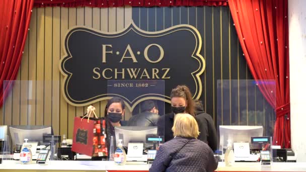 Avrupa Talya Milan Ekim 2021 Fao Schwarz Cordusio Duomo Dünyanın — Stok video