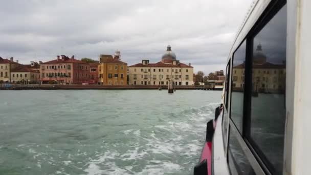 Europa Italia Venecia Noviembre 2021 Vista Laguna Venecia Desde Barco — Vídeos de Stock