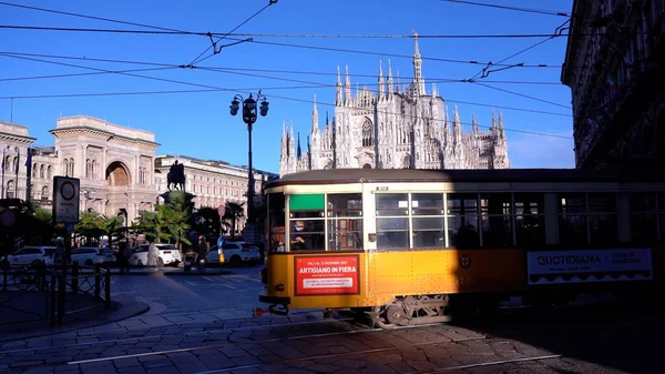 Europa Itália Milão Novembro 2021 Catedral Duomo Centro Cidade Pessoas — Fotografia de Stock