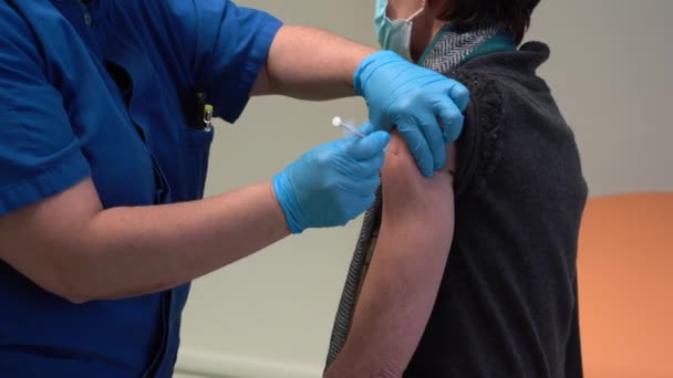 Europe Italy Milan December 2021 Vaccination Covid Coronavirus Epidemic Vaccine — Vídeo de Stock